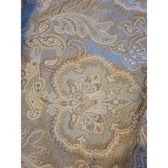 Gold And Blue Brocade Paisley Floral Fabric 57 Inches Wide, 3 Yards Available - Picture 6 of 6